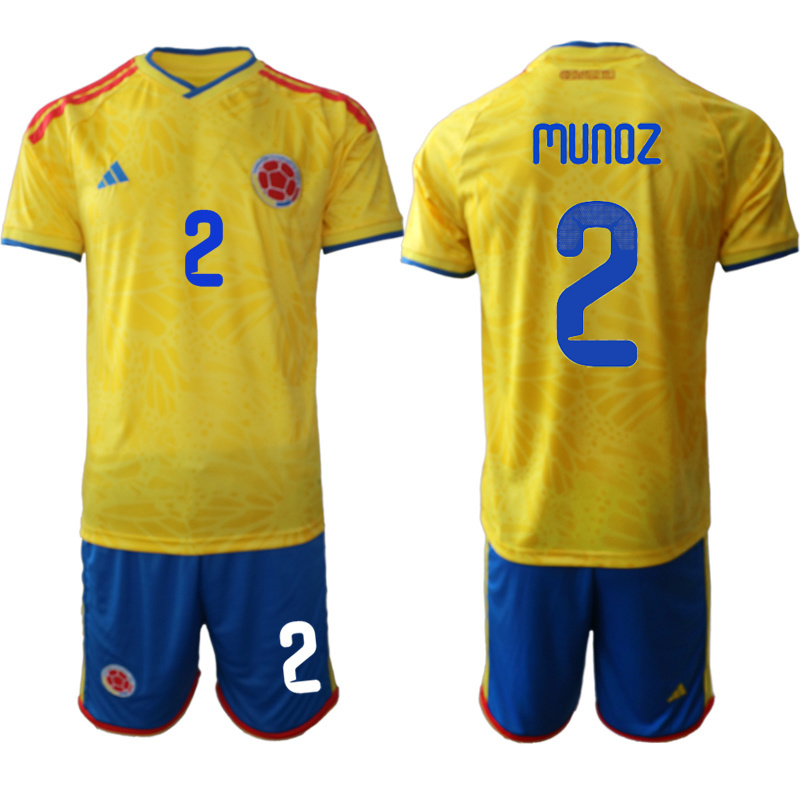 Men colombia home #11 style 2026 World Cup Soccer jersey